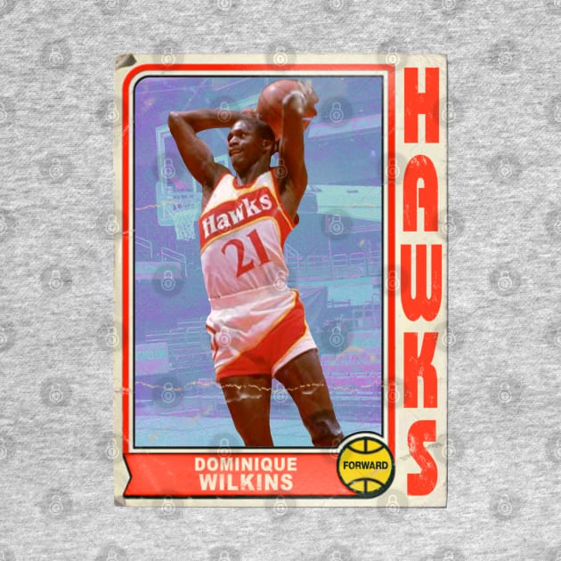 Retro Dominique Wilkins Trading Card by darklordpug